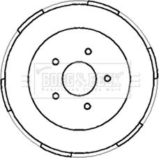 Borg & Beck BBR7186 - Tambour de frein cwaw.fr