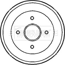 Borg & Beck BBR7135 - Tambour de frein cwaw.fr