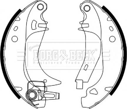 Borg & Beck BBS6497 - Jeu de mâchoires de frein cwaw.fr