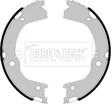 Borg & Beck BBS6466 - Jeu de mâchoires de frein, frein de stationnement cwaw.fr