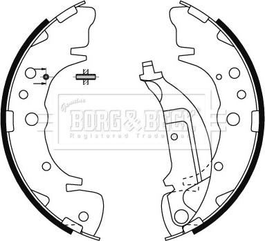 Borg & Beck BBS6483 - Jeu de mâchoires de frein, frein de stationnement cwaw.fr