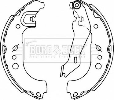 Borg & Beck BBS6514 - Jeu de mâchoires de frein cwaw.fr