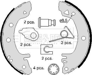 Borg & Beck BBS6097 - Jeu de mâchoires de frein cwaw.fr