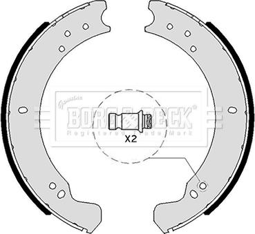 Borg & Beck BBS6049 - Jeu de mâchoires de frein cwaw.fr