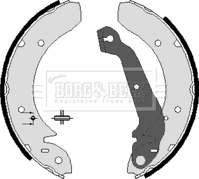 Borg & Beck BBS6045 - Jeu de mâchoires de frein cwaw.fr