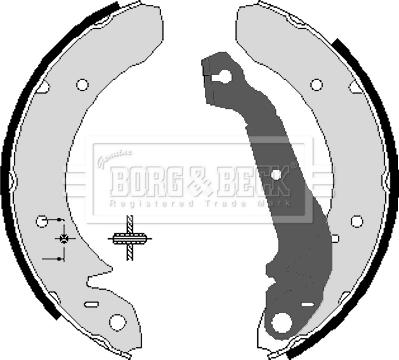 Borg & Beck BBS6053 - Jeu de mâchoires de frein cwaw.fr