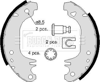 Borg & Beck BBS6065 - Jeu de mâchoires de frein cwaw.fr