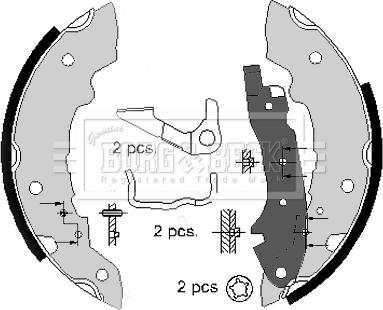 Borg & Beck BBS6060 - Jeu de mâchoires de frein cwaw.fr