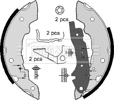 Borg & Beck BBS6067 - Jeu de mâchoires de frein cwaw.fr