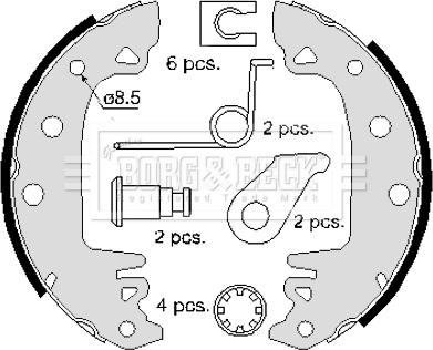 Borg & Beck BBS6086 - Jeu de mâchoires de frein cwaw.fr