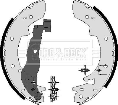 Borg & Beck BBS6082 - Jeu de mâchoires de frein cwaw.fr