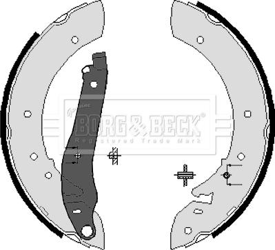 Borg & Beck BBS6087 - Jeu de mâchoires de frein cwaw.fr