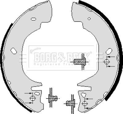 Borg & Beck BBS6024 - Jeu de mâchoires de frein cwaw.fr