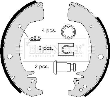 Borg & Beck BBS6078 - Jeu de mâchoires de frein cwaw.fr