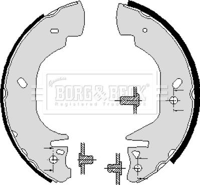 Borg & Beck BBS6194 - Jeu de mâchoires de frein cwaw.fr