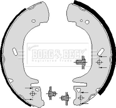 Borg & Beck BBS6190 - Jeu de mâchoires de frein cwaw.fr