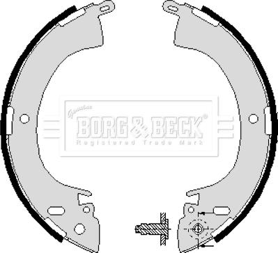 Borg & Beck BBS6197 - Jeu de mâchoires de frein cwaw.fr