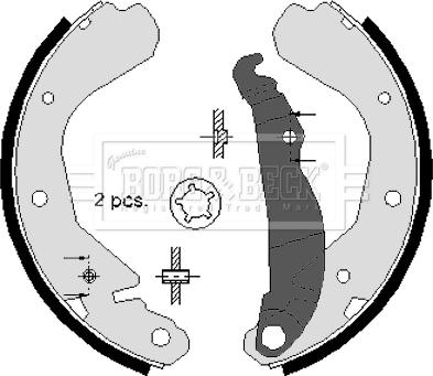 Borg & Beck BBS6101 - Jeu de mâchoires de frein cwaw.fr