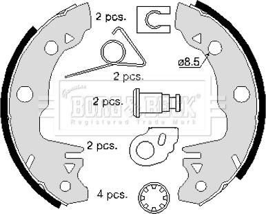 Borg & Beck BBS6123 - Jeu de mâchoires de frein cwaw.fr