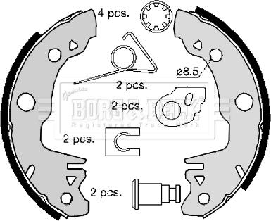 Borg & Beck BBS6127 - Jeu de mâchoires de frein cwaw.fr