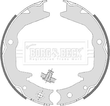 Borg & Beck BBS6329 - Jeu de mâchoires de frein, frein de stationnement cwaw.fr