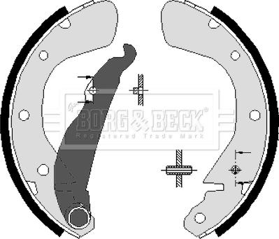 Borg & Beck BBS6252 - Jeu de mâchoires de frein cwaw.fr