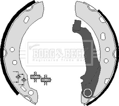 Borg & Beck BBS6210 - Jeu de mâchoires de frein cwaw.fr