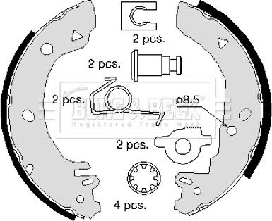 Borg & Beck BBS6221 - Jeu de mâchoires de frein cwaw.fr