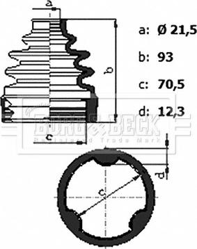 Borg & Beck BCB6441 - Joint-soufflet, arbre de commande cwaw.fr