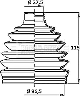 Borg & Beck BCB6411 - Joint-soufflet, arbre de commande cwaw.fr