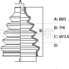 Borg & Beck BCB6426 - Joint-soufflet, arbre de commande cwaw.fr