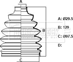 Borg & Beck BCB6427 - Joint-soufflet, arbre de commande cwaw.fr