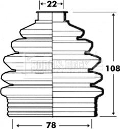 Borg & Beck BCB6098 - Joint-soufflet, arbre de commande cwaw.fr