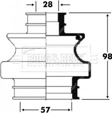 Borg & Beck BCB6093 - Joint-soufflet, arbre de commande cwaw.fr