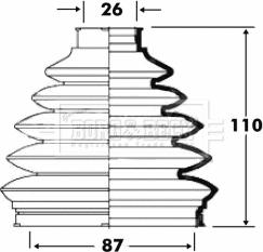 Borg & Beck BCB6097 - Joint-soufflet, arbre de commande cwaw.fr