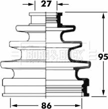 Borg & Beck BCB6061 - Joint-soufflet, arbre de commande cwaw.fr