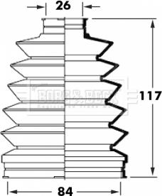 Borg & Beck BCB6012 - Joint-soufflet, arbre de commande cwaw.fr