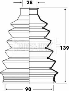 Borg & Beck BCB6085 - Joint-soufflet, arbre de commande cwaw.fr