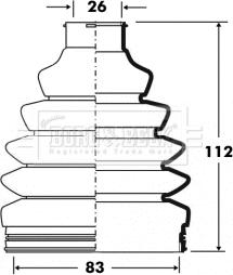 Borg & Beck BCB6080 - Joint-soufflet, arbre de commande cwaw.fr