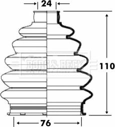 Borg & Beck BCB6081 - Joint-soufflet, arbre de commande cwaw.fr