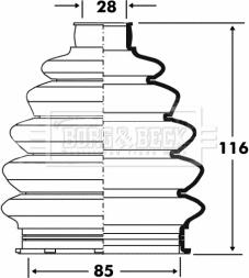 Borg & Beck BCB6083 - Joint-soufflet, arbre de commande cwaw.fr