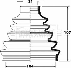 Borg & Beck BCB6087 - Joint-soufflet, arbre de commande cwaw.fr