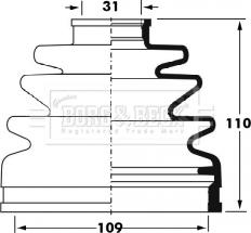 Borg & Beck BCB6026 - Joint-soufflet, arbre de commande cwaw.fr