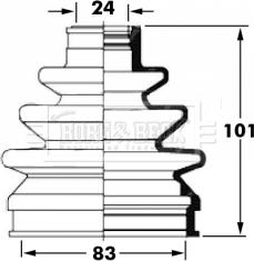 Borg & Beck BCB6027 - Joint-soufflet, arbre de commande cwaw.fr