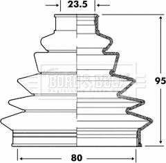 Borg & Beck BCB6076 - Joint-soufflet, arbre de commande cwaw.fr