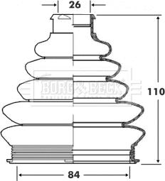 Borg & Beck BCB6071 - Joint-soufflet, arbre de commande cwaw.fr