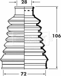 Borg & Beck BCB6072 - Joint-soufflet, arbre de commande cwaw.fr