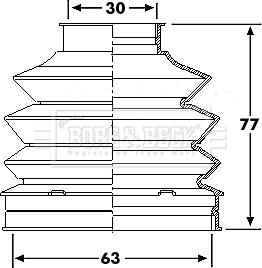 Borg & Beck BCB6195 - Joint-soufflet, arbre de commande cwaw.fr