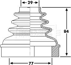 Borg & Beck BCB6192 - Joint-soufflet, arbre de commande cwaw.fr