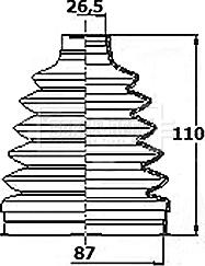 Borg & Beck BCB6154 - Joint-soufflet, arbre de commande cwaw.fr